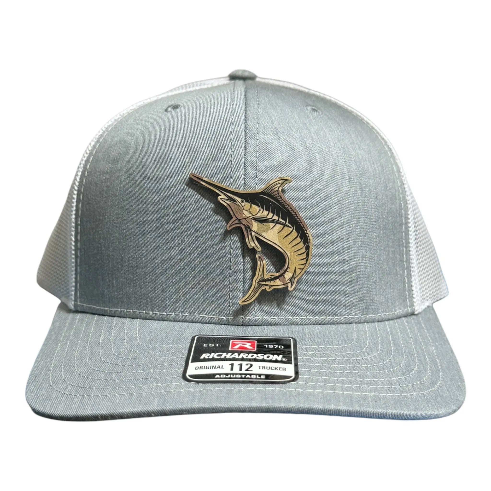 Marlin Fish leatherette Patch - Custom Patches - Soda City Hat Co