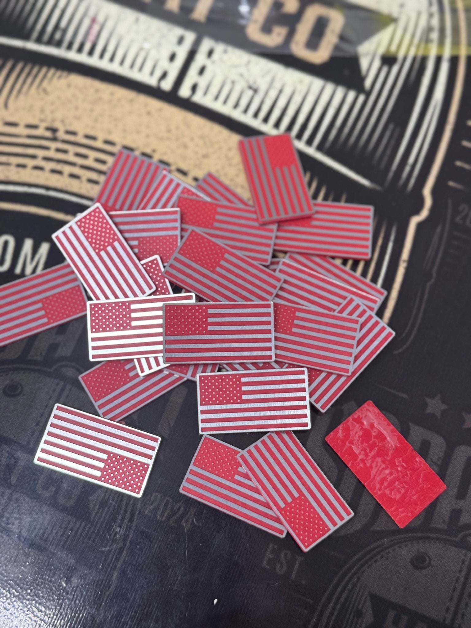 Mini American Flag - Side Hat Patch - Custom Patches - Soda City Hat Co