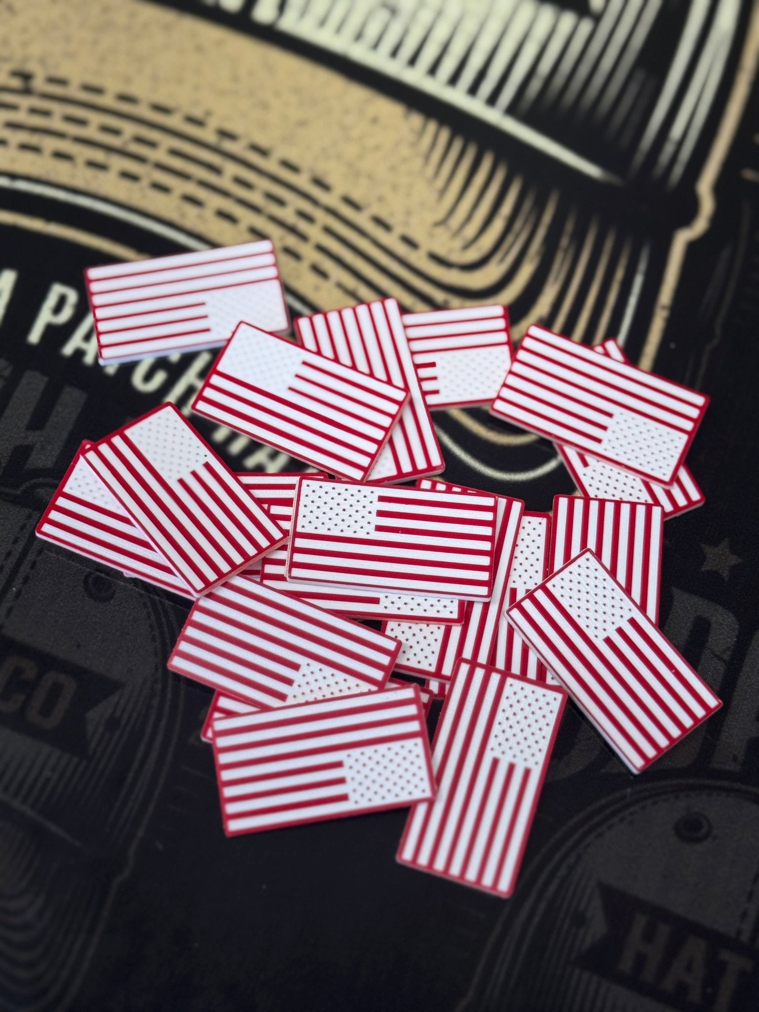 Mini American Flag - Side Hat Patch - Custom Patches - Soda City Hat Co