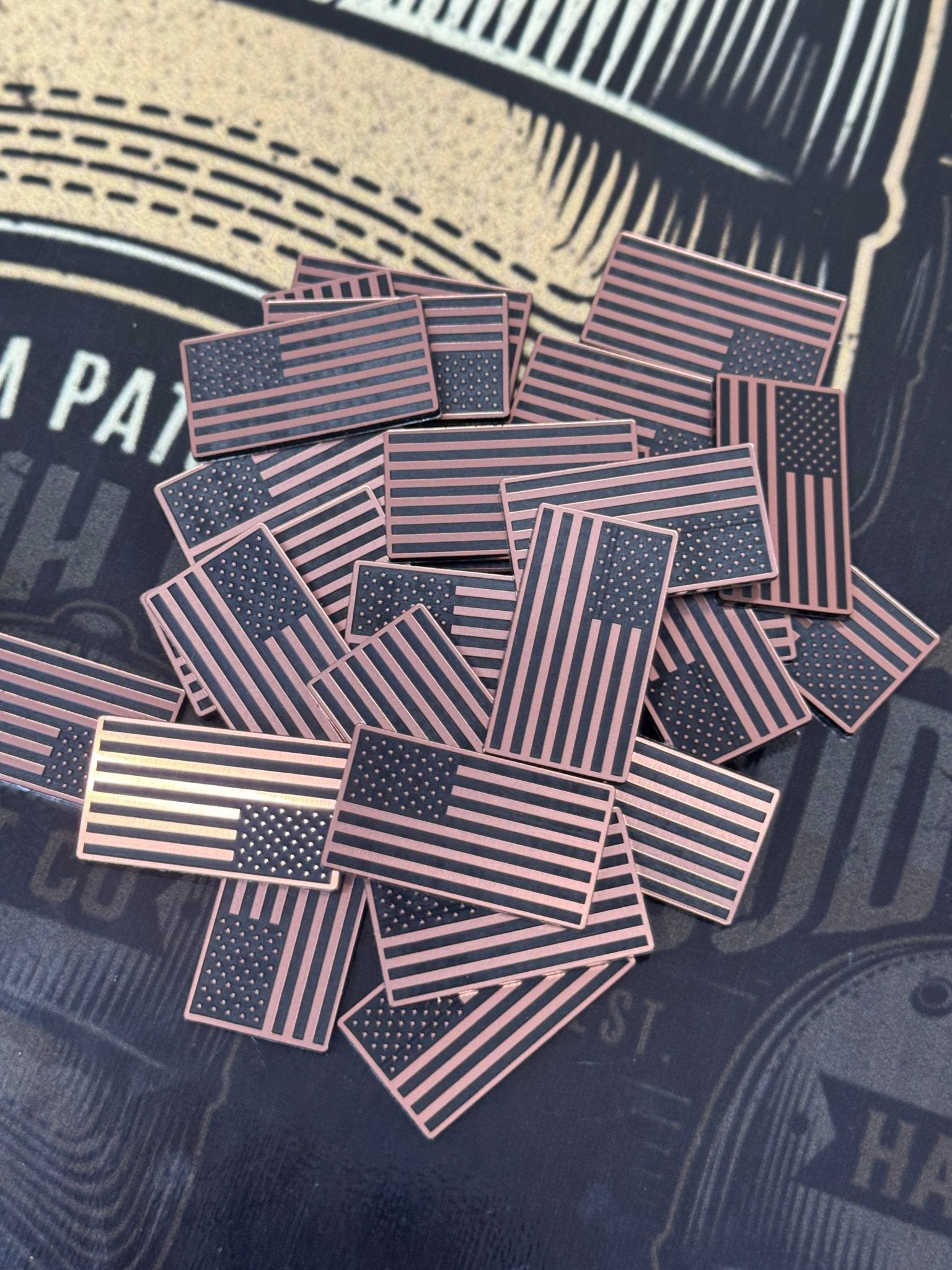 Mini American Flag - Side Hat Patch - Custom Patches - Soda City Hat Co