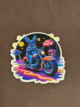 Neon Bunny Motorcycle UV Printed Patches - Soda City Hat Co