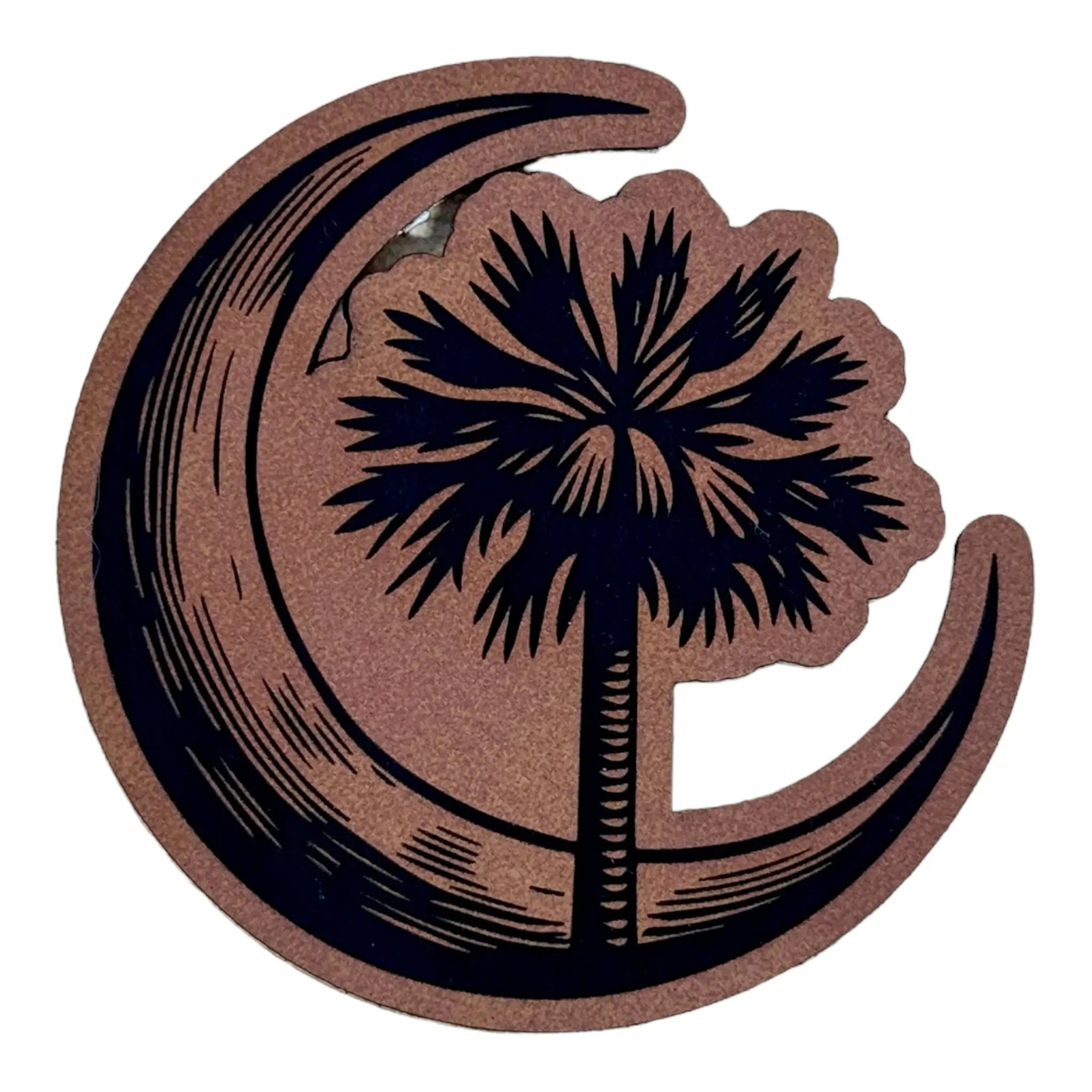Palmetto Tree & Moon Acrylic Patch - Custom Patches - Soda City Hat Co
