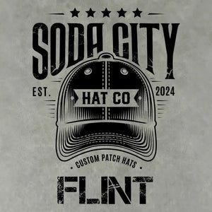 Palmetto Tree/Moon leatherette Patch - Custom Patches - Soda City Hat Co