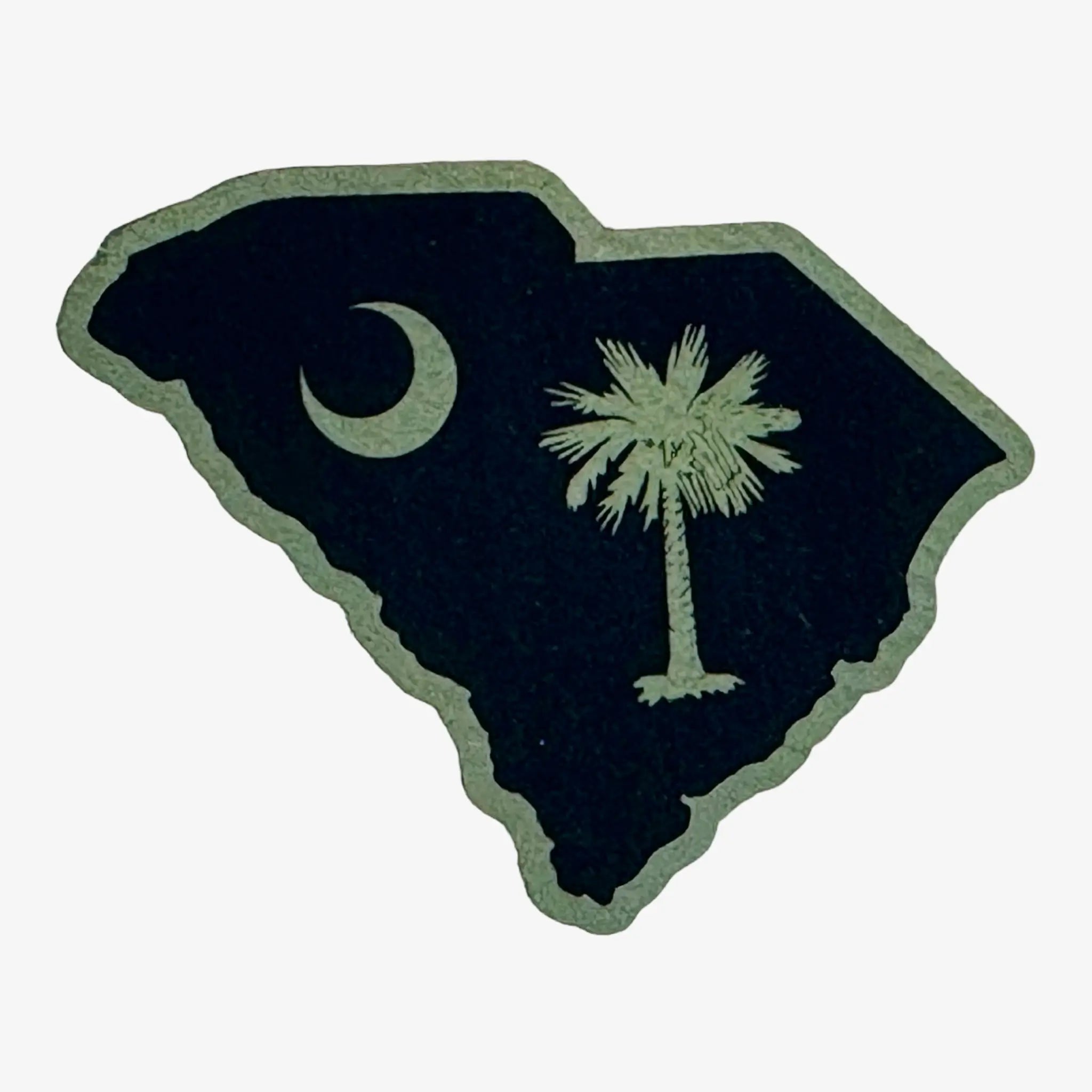 Palmetto Tree/Moon leatherette Patch - Custom Patches - Soda City Hat Co