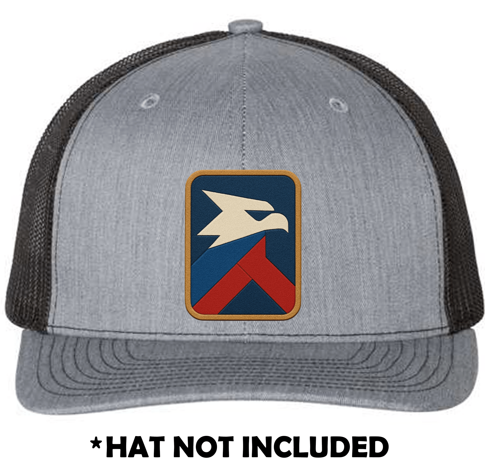 Red/White/Blue Eagle Head UV Printed Hat Patch - Soda City Hat Co