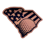 SC American Flag Golf Acrylic Patch - Custom Patches - Soda City Hat Co