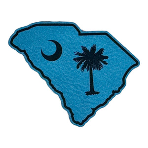 SC Palmetto Tree & Moon leatherette Patch 2 - Custom Patches - Soda City Hat Co