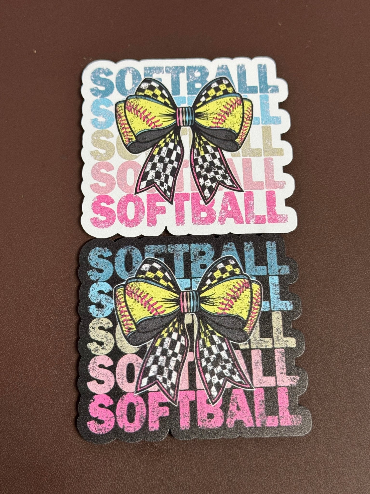 Softball Bow UV Printed Patch - Soda City Hat Co