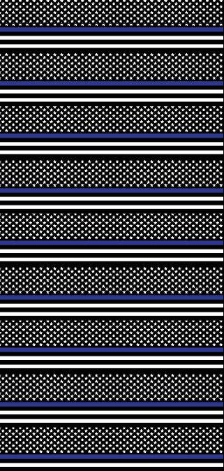 Thin Blue Line Flag - 12" x 24" Sheet - Soda City Hat Co