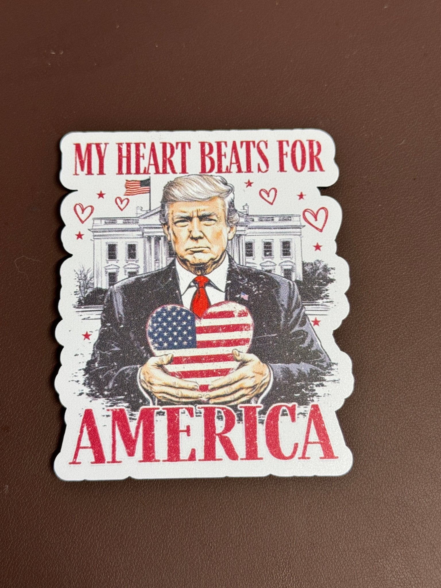 Trump - Heart Beats For America UV Printed Patch - Soda City Hat Co