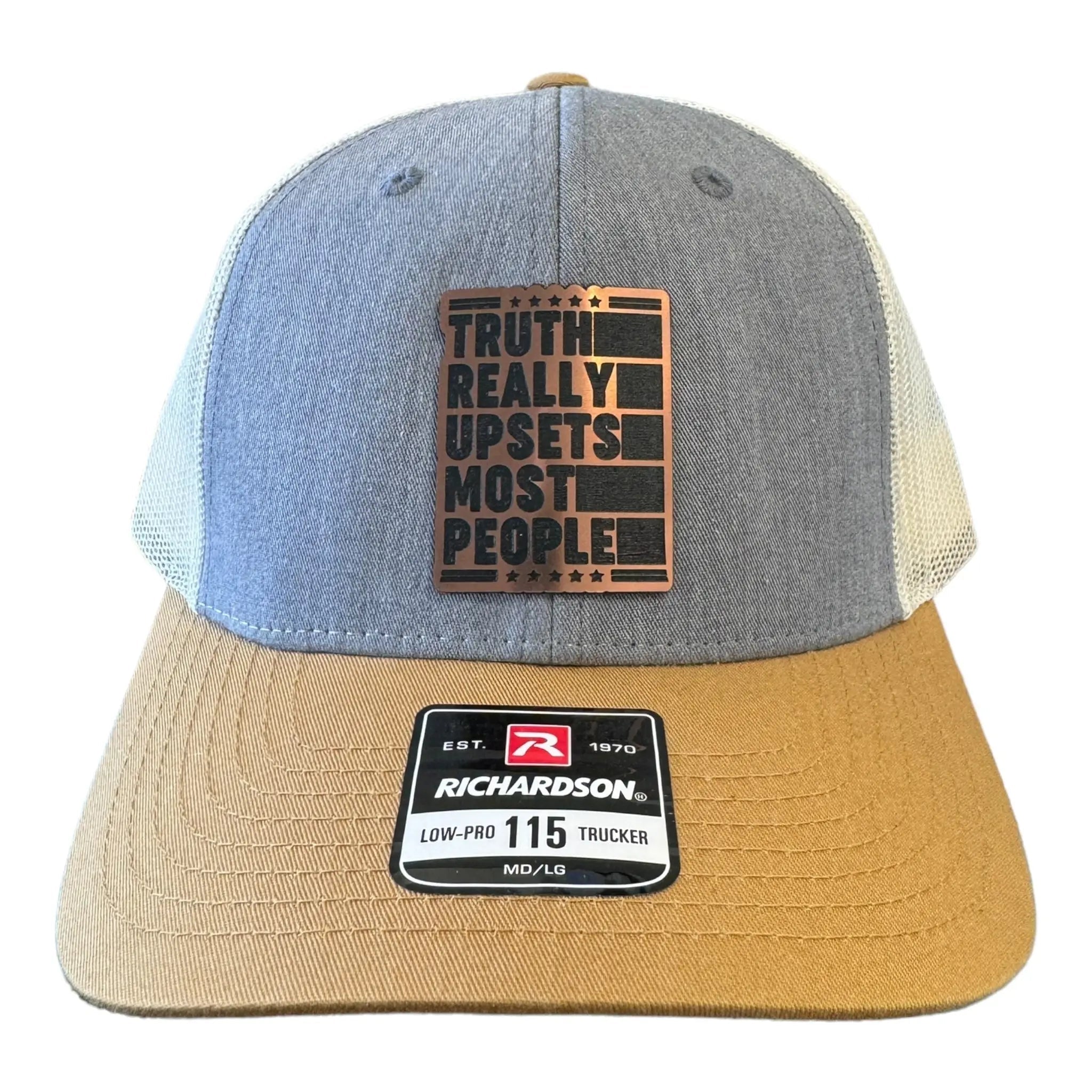 TRUMP leatherette Patch - Custom Patches - Soda City Hat Co