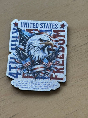 US 4th July - Eagle - Freedom UV Printed Hat Patch - Soda City Hat Co